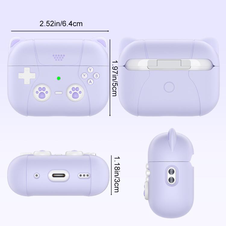 AirPods 4用 XDcase レトロキャットカートゥーンシリコンイヤホン