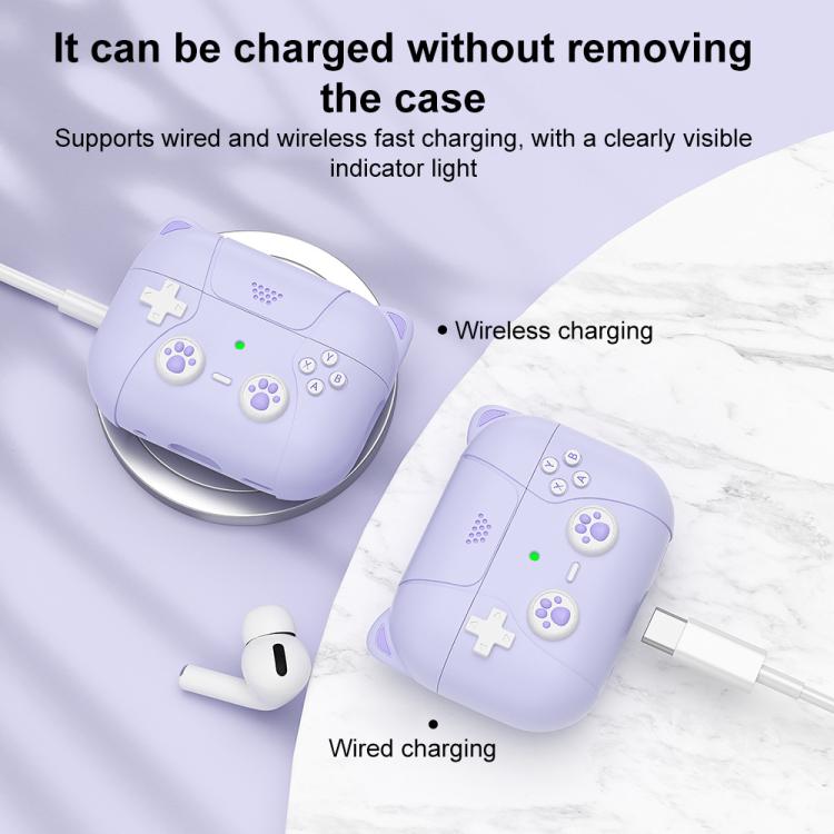 AirPods 4用 XDcase レトロキャットカートゥーンシリコンイヤホン