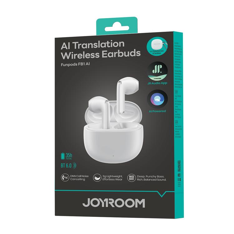 JOYROOM Funpods Series JR-FB1 AI Translation Version True Wireless Earphones(White) - 1