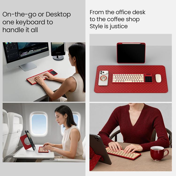 NILLKIN Fortune Pattern Magic Cube Pocket Wireless Folding Keyboard(Red) - B4