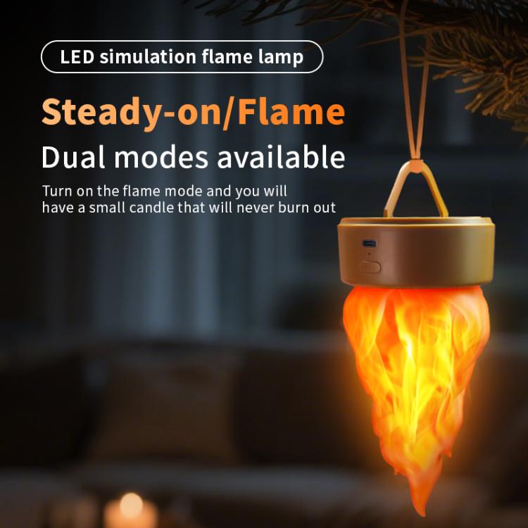 HZ-K03 LED Simulated Flame Lamp Outdoor Camping Decor Light(Orange) - Image 5
