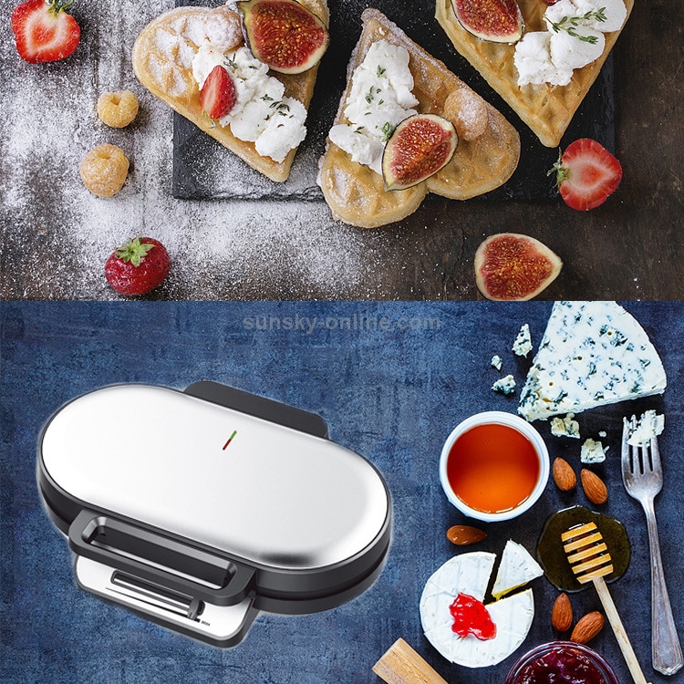 Household Waffle Maker Toaster Double Dish Heating Mini Breakfast ...