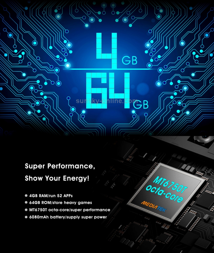 [HK Warehouse] OUKITEL K6000 Plus, 4GB+64GB, South American Version