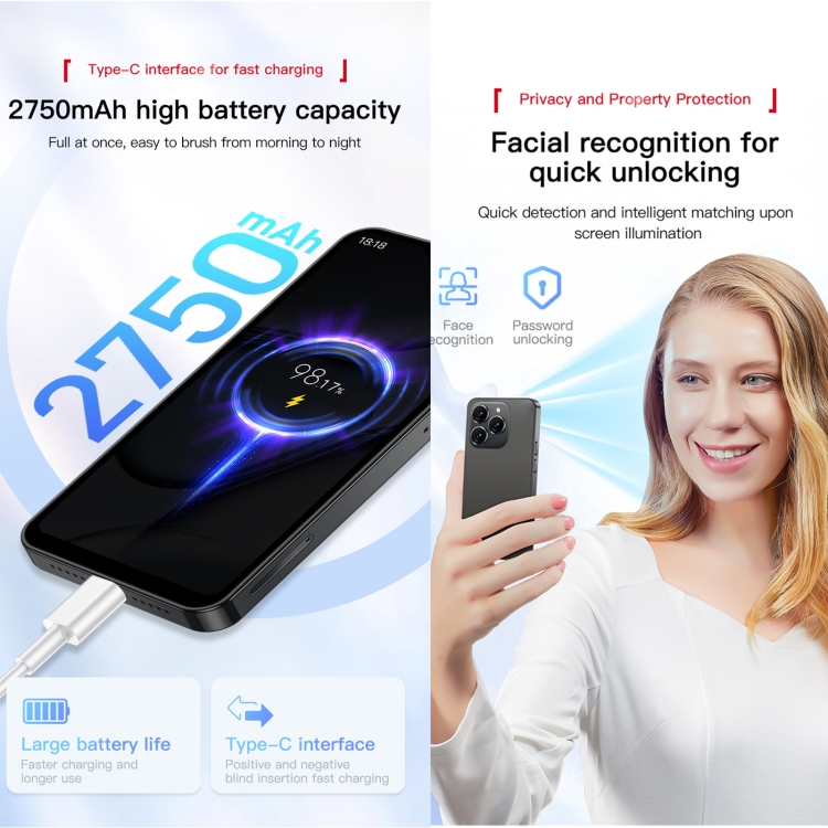 SOYES XS18 Pro Max, 2GB+16GB, Face ID, 4.3 inch Android 8.1