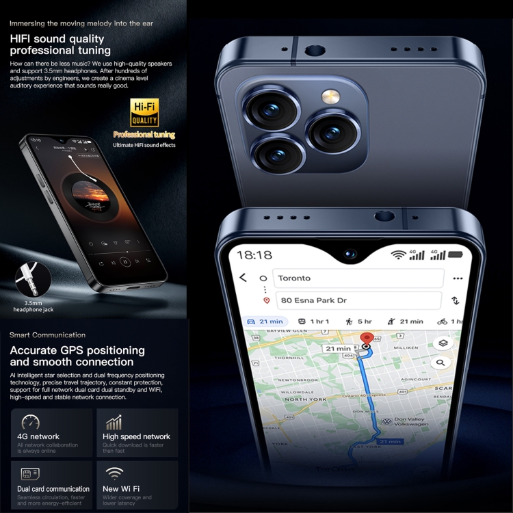 SOYES F9 Max、6GB+128GB、4.3インチ Android 12 MTK6762 オクタコア 