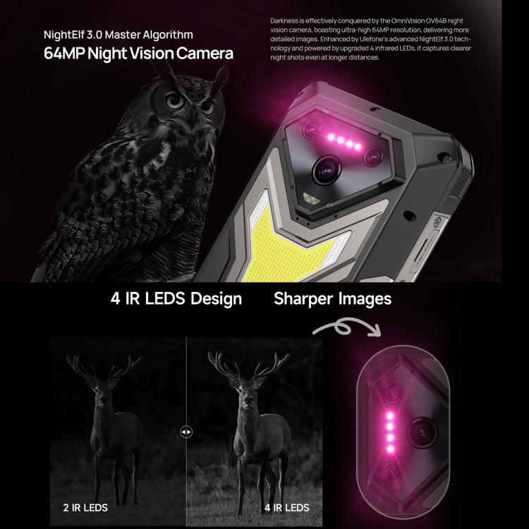 香港倉庫] Ulefone Armor 34 Pro、16GB+512GB、ナイトビジョン、IP68 