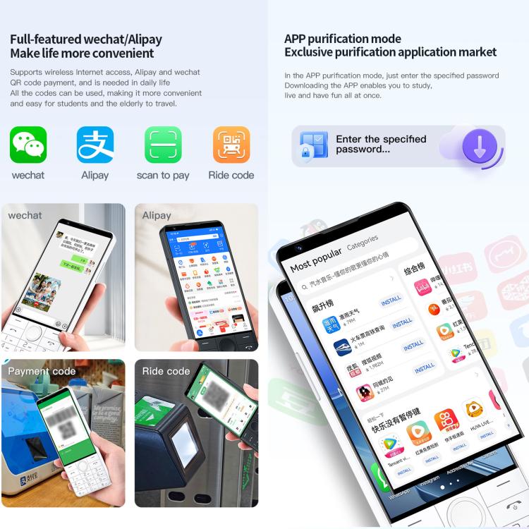 Doov R70 DOOV R70 Keypad Phone, 6GB+128GB, 4 inch Android 13 Mediatek MT6765 ...