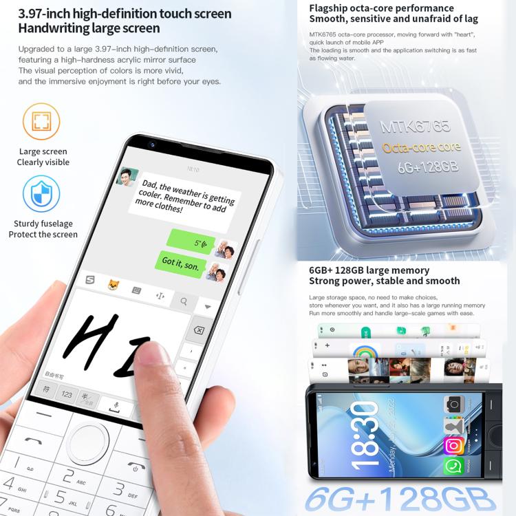 Doov R70 DOOV R70 Keypad Phone, 6GB+128GB, 4 inch Android 13 Mediatek MT6765 ...