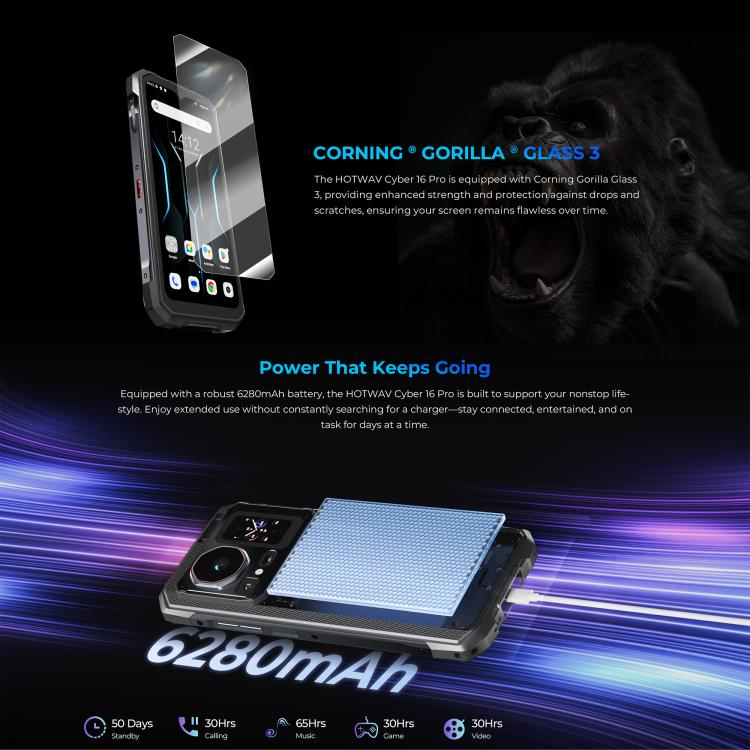[HK Warehouse] HOTWAV Cyper 16 Pro Rugged Phone, 8GB+512GB, 6.6 inch ...