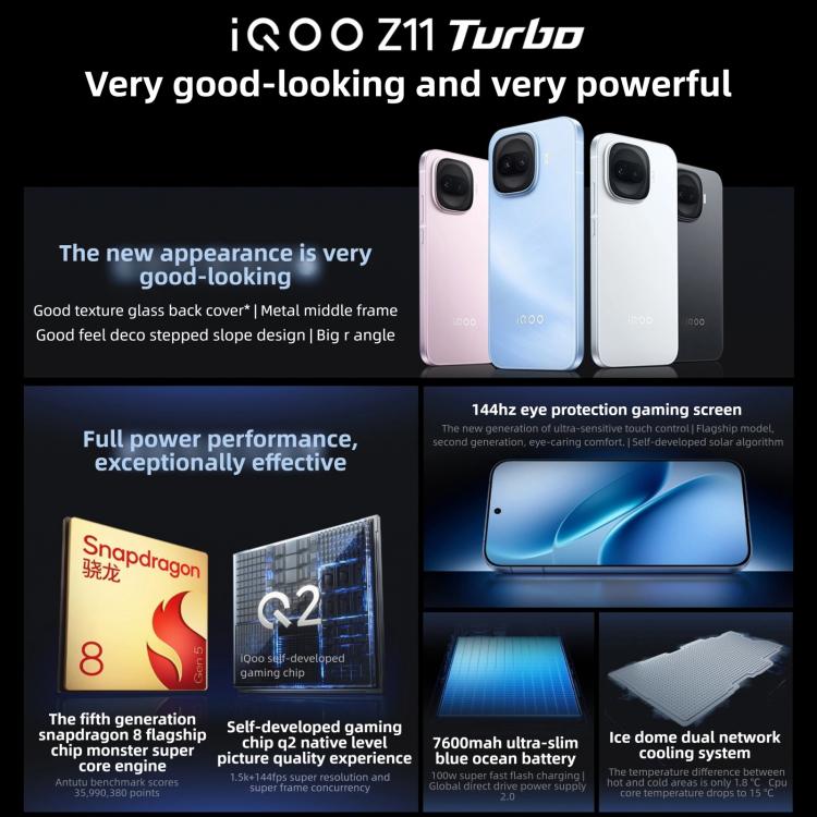 vivo iQOO Z11 Turbo, 16GB+256GB, Ultrasonic 3D