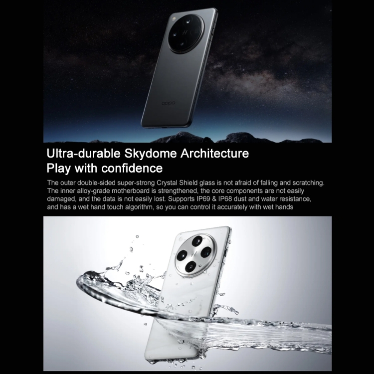OPPO Find X8 Pro AI フォン、12GB+256GB、スクリーン指紋認証、6.78