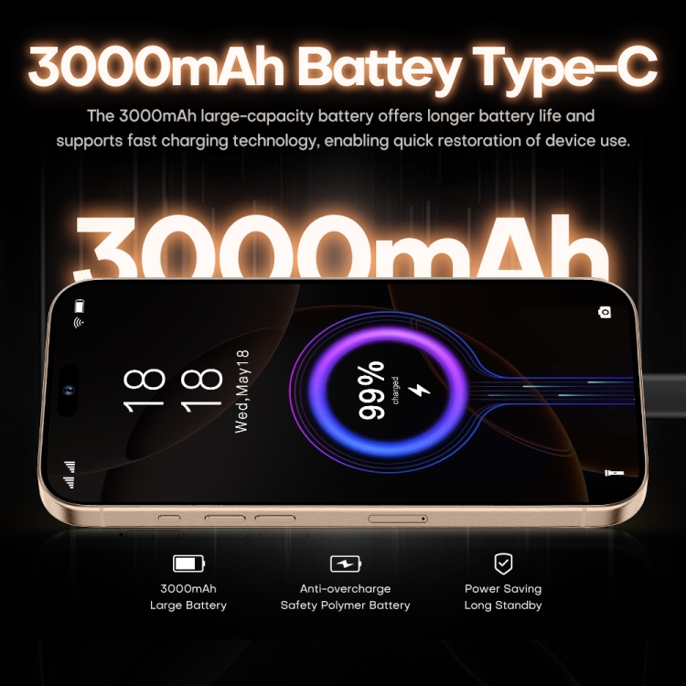 i16 Pro Max / A08A, 3GB+64GB, 6.73 inch Screen, Face