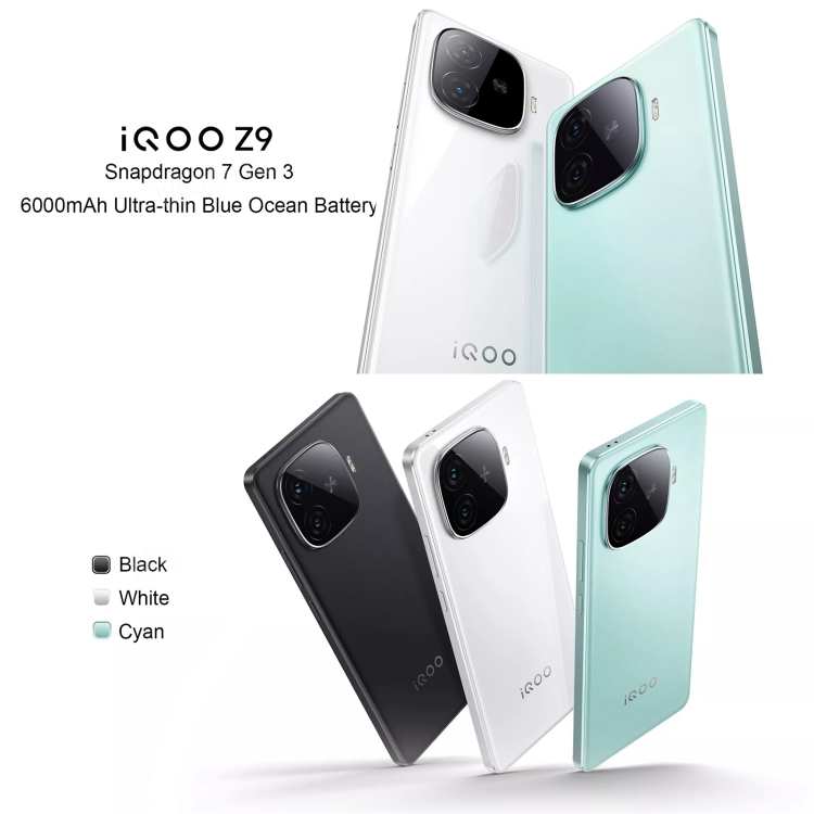 vivo iQOO Z9, Dual Back Cameras, 12GB+256GB, Face ID Screen