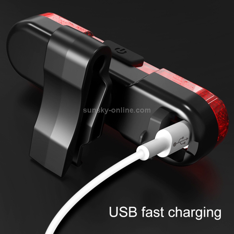 4 Pezzi Luce Posteriore LED Bici – 6 Modalità USB Ricaricabile, Fanale Ciclismo Rosso