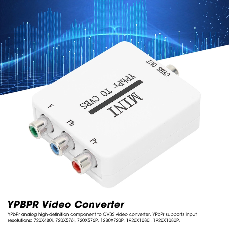 Mini YPBPR to CVBS Video Converter Component AV Adapter for TV ...