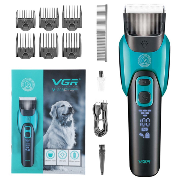 VGR V-208 Professional Pet Barber Electric Hair Clipper (Blue) - B1