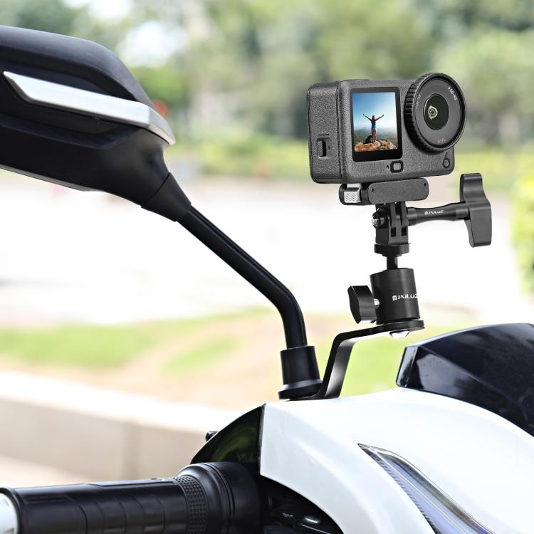 PULUZ Support de caméra pour pare-brise de moto, pince de fixation pour écran de moto avec trou de vis de 6,35 mm pour DJI Osmo Action 4, Insta360 X4 PULUZ Support de caméra pour pare-brise de moto, pince de fixation pour écran de moto avec trou de vis de 6,35 mm pour DJI Osmo Action 4, Insta360 X4