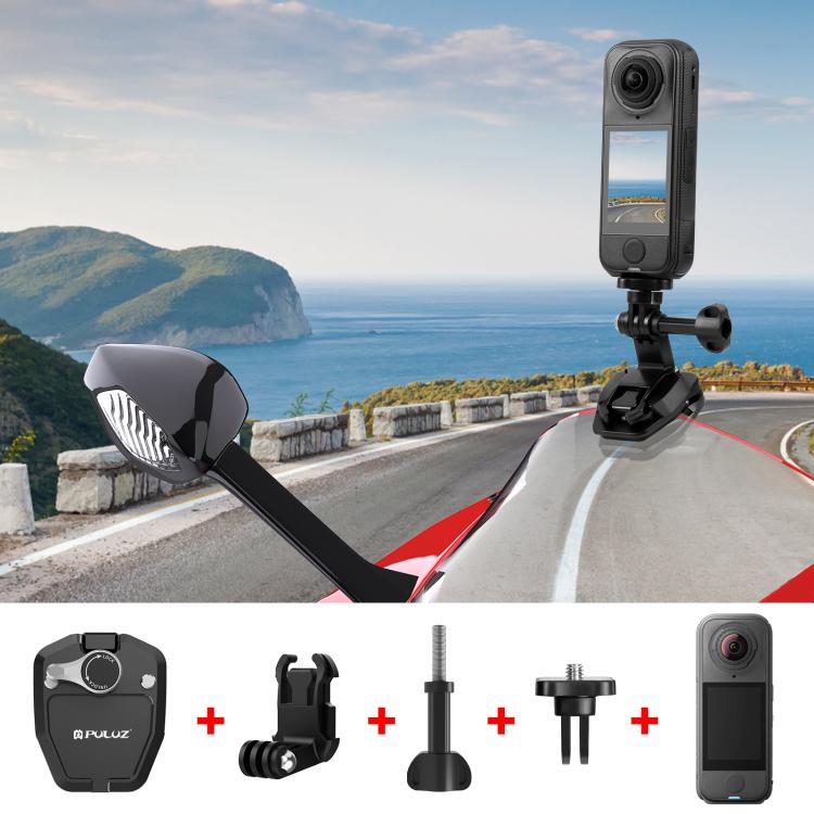 PULUZ SUPPORTO DA BICI - MOTO PER GOPRO HD HERO - NYLOX - ACTION CAM BLACK