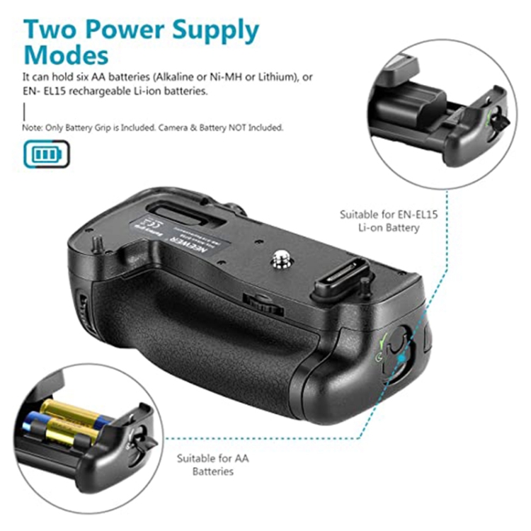 バッテリーグリップMB-D12ニコンD800 / D800E用バッテリーホルダー付き