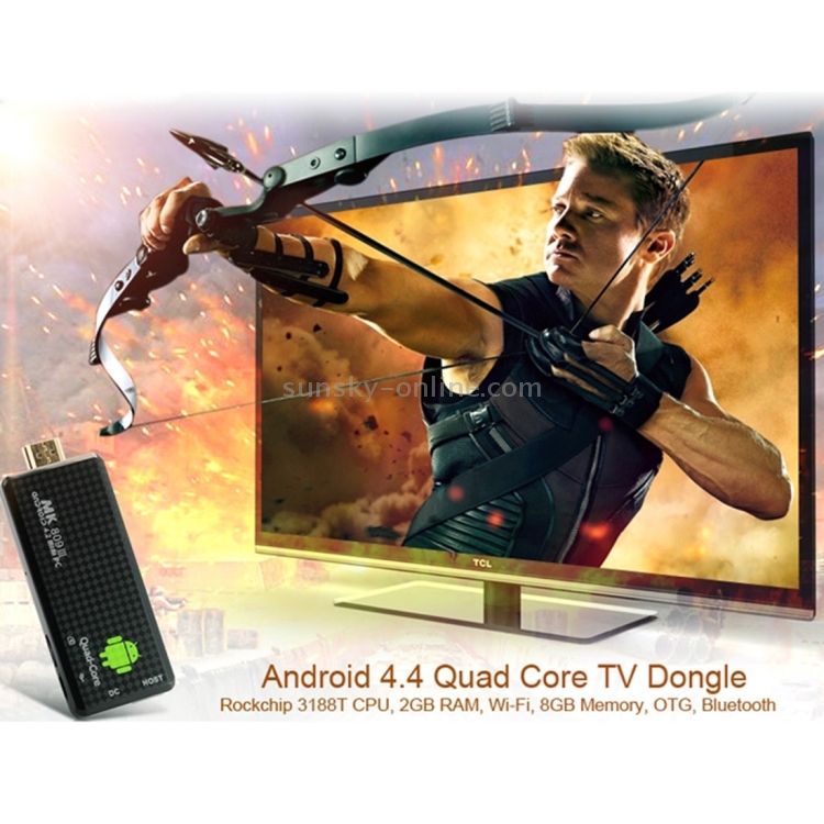 MK809 III Mini PC Android 4.4 TV Stick Dongle, CPU: RK3188T