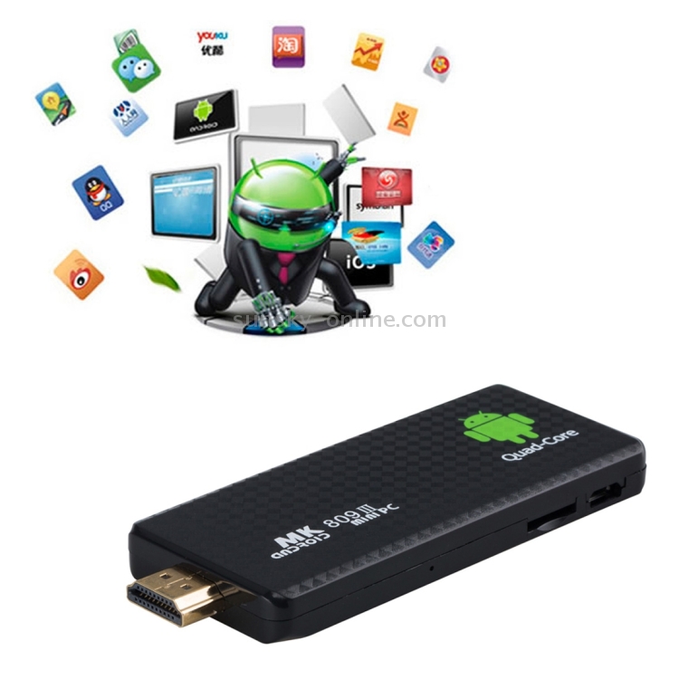 B026 MK809 III ミニ PC アンドロイド TVスティック ドングル MK809IIIミニPCAndroid 7.1 TVスティックドングル、RK3229クアッドコア