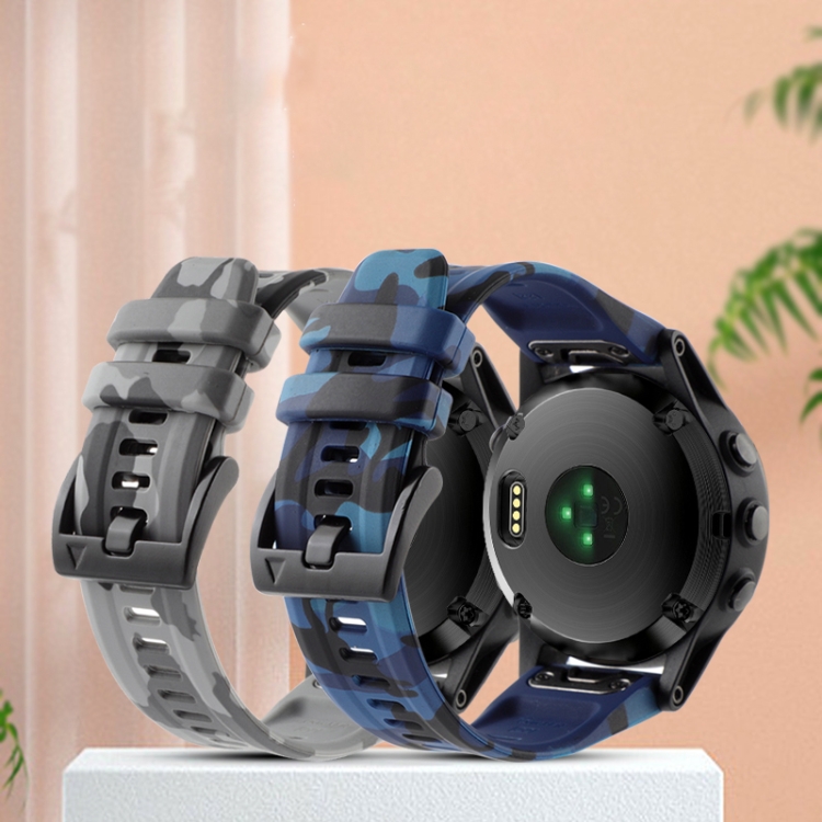 Cinturino In Silicone Per Garmin Fenix 6X/5X/3 E Descent - Ricambio Quick Fit 26 Mm Nero Con Cacciavite Incluso