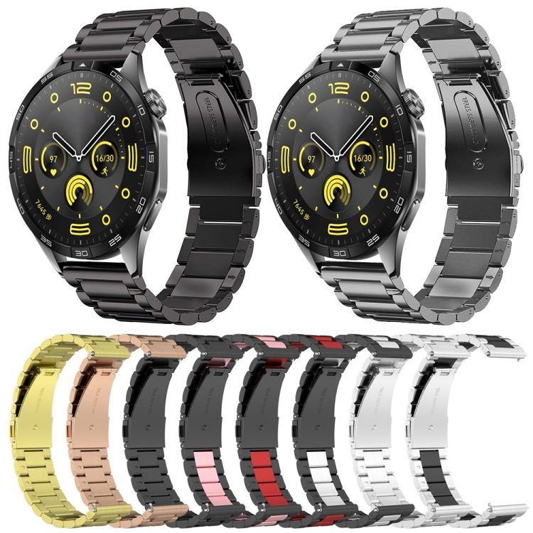 Huawei Watch GT4 46mm 3ビーズステンレススチールメタル時計バンド 