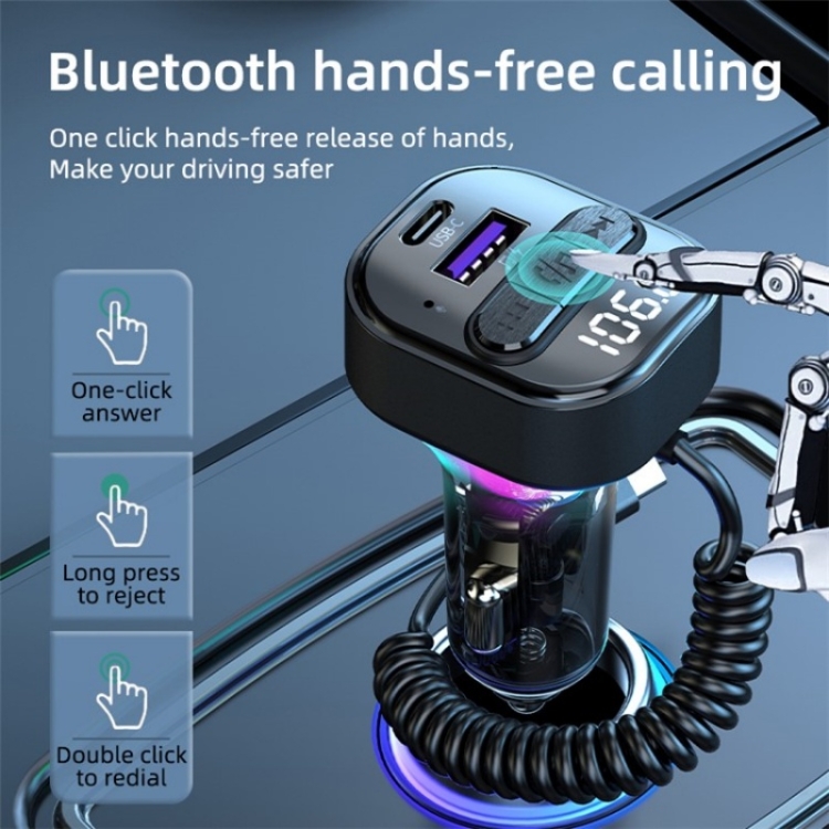cigarette lighter car bluetooth C52 Cigarette Lighter Car Charger Car FM Transmitter Bluetooth Receiver MP3  Player