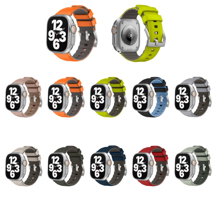 Apple Watch Series 10 46mm ツーカラーシリコンウォッチバンド
