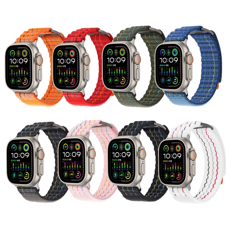 Apple Watch Series 7 41mm 2セクションナイロンフックアンドループ 