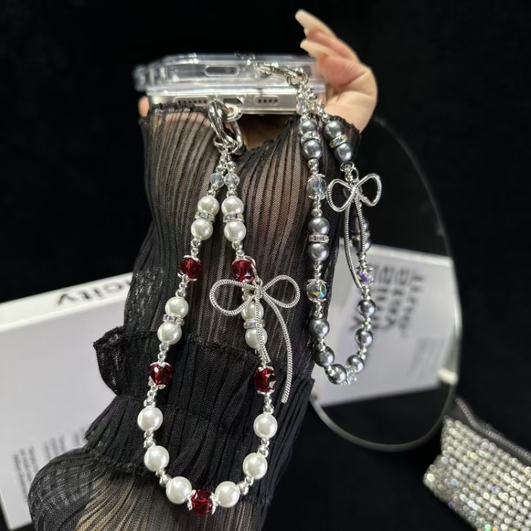 For iPhone 16 Pro Little Fresh Bow Bracelet Chain TPU Phone Case