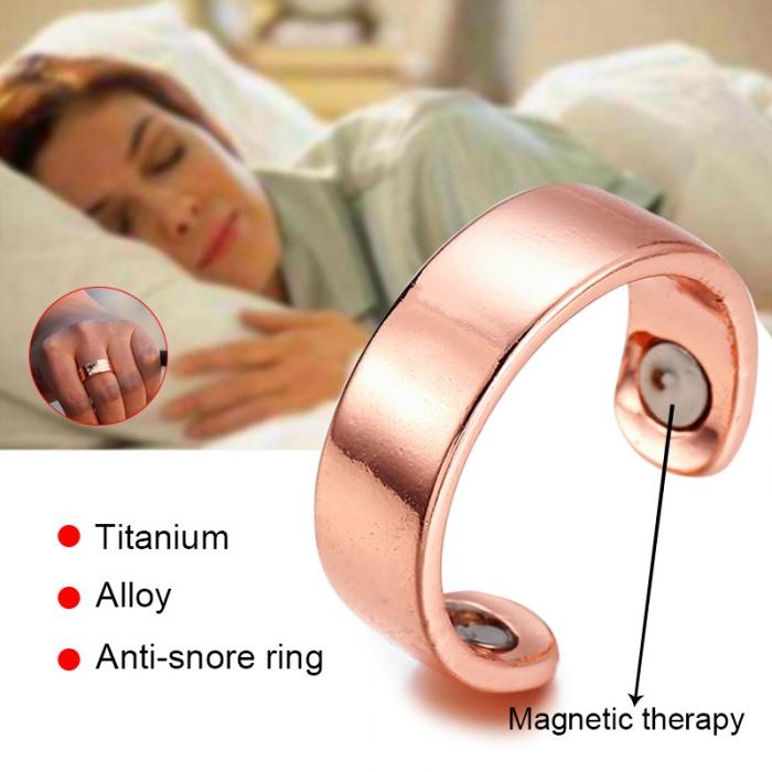 指圧いびき防止リング治療リフレクソロジーいびき防止無呼吸睡眠装置（黒）