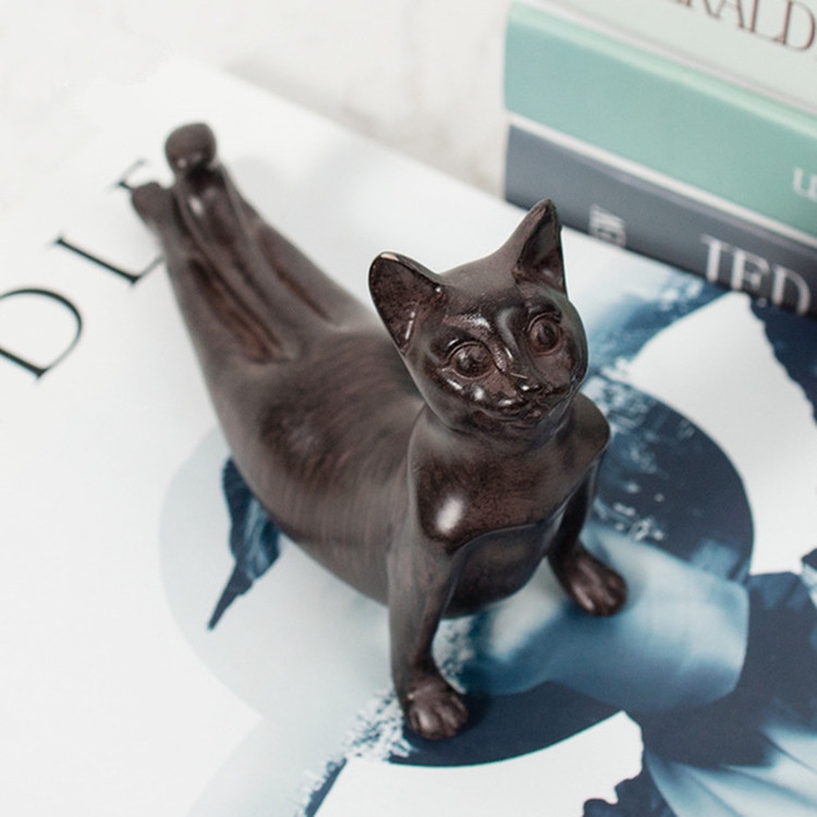 Yoga Cat Animal Figurine Home Decoration Crafts( Upper Dog) - Image 3