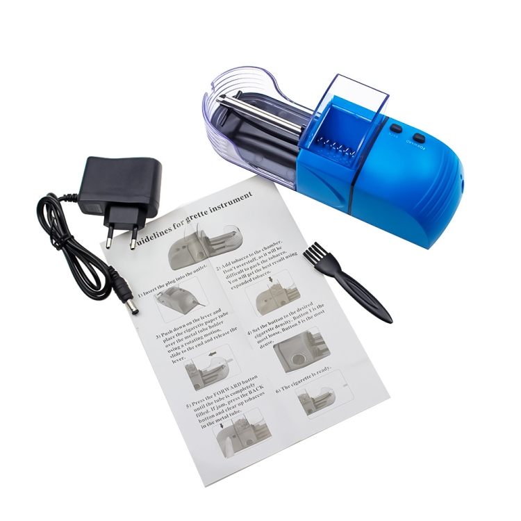 Portable Electric Cigarette Maker Fully Automatic Adjustable Electric  Cigarette Holder, Specification: EU Plug(Blue)