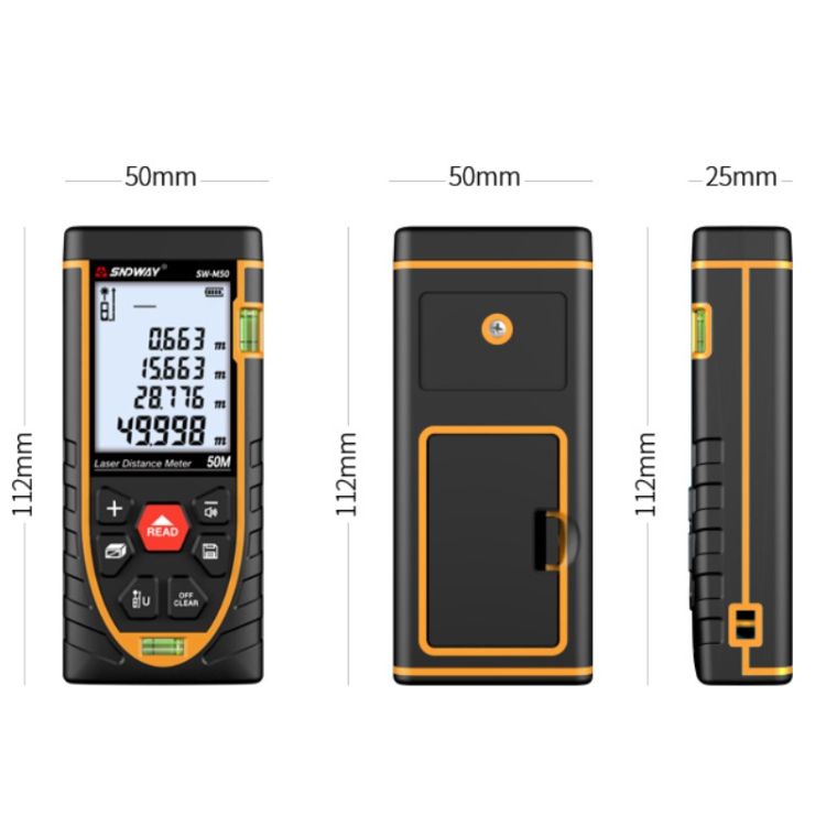 SNDWAY SW-M50レーザー距離計の赤外線測定器、距離：50m