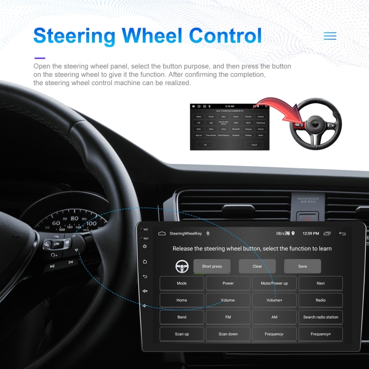 A3195 9 Inch Car Android Large Screen Navigation Central Control Screen ...