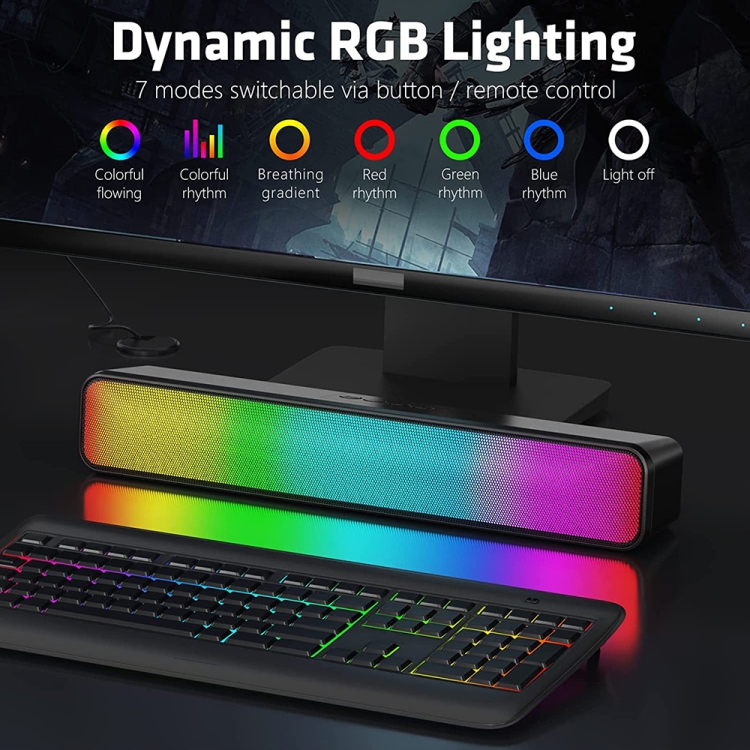 E-3562 Desktop Long Strip Multifunctional RGB Colorful Light Bluetooth ...