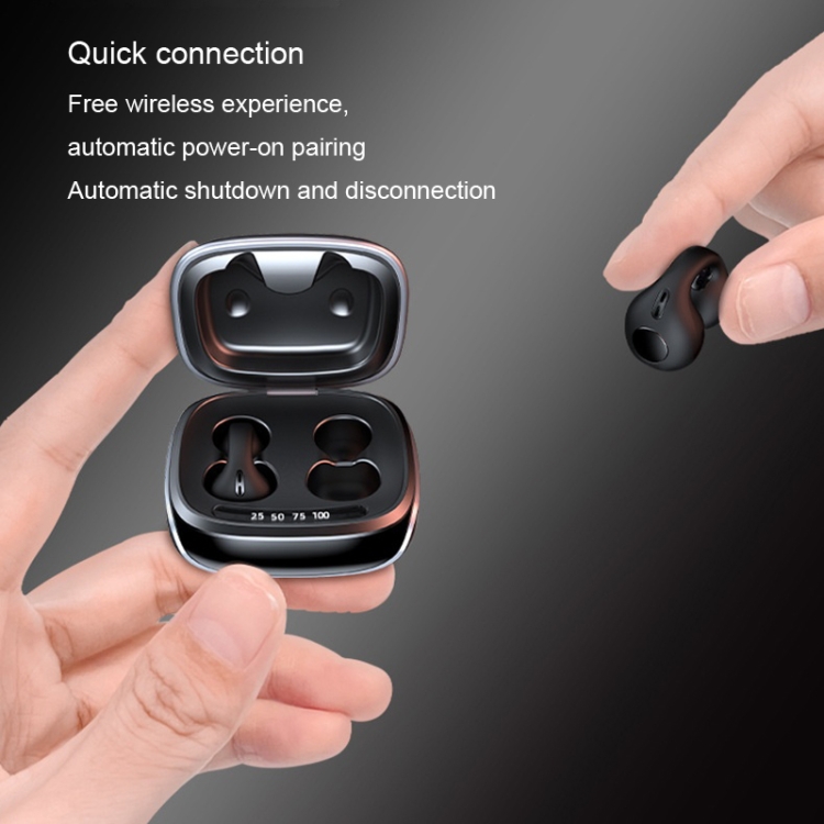 JX80 ワイヤレス骨伝導クリップオン耳ノイズキャンセリング Bluetooth