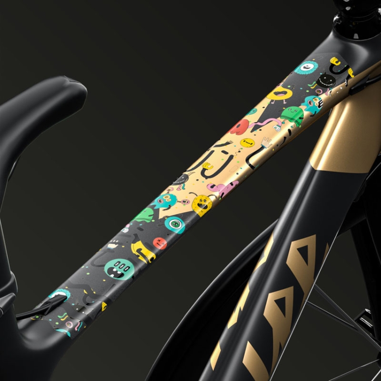 ENLEE E14611 10 Stck/Set Fahrrad TPU unsichtbare Folie Rennrad Body Jersey  Farbwechselmembran, Modell: Cartoon