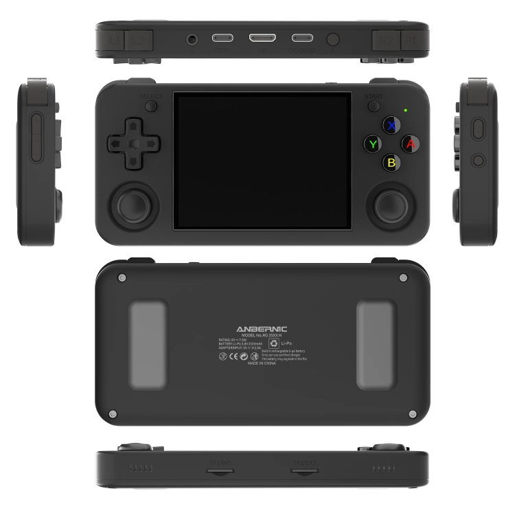 Console Rétro RG35XX Plus – 5500 Jeux, Écran IPS 3,5 Pouces, Batterie 3300 MAh, WiFi, Bluetooth, Sortie TV, Carte 64 Go