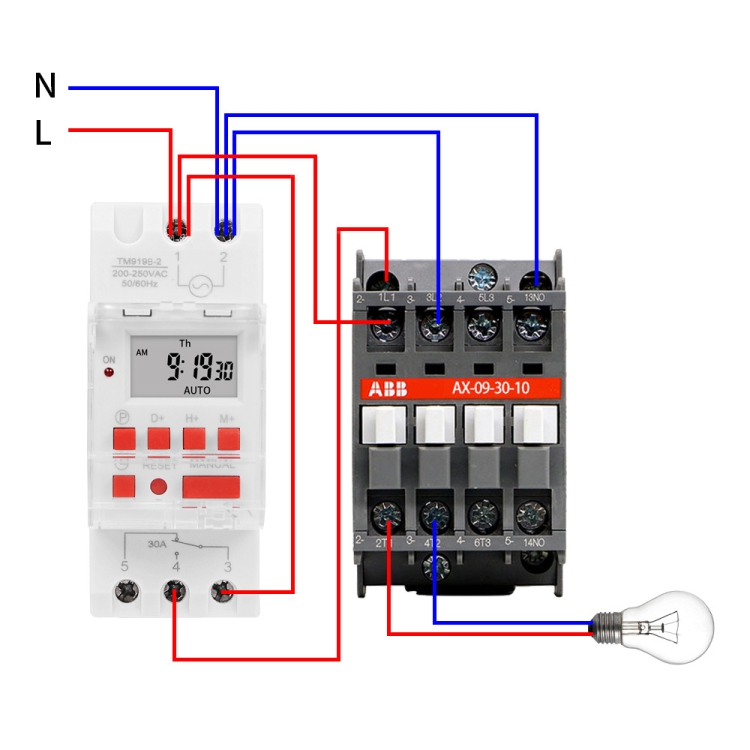 SINOTIMER TM919B-2 220V 30A Programmable Digital Timer Switch Automatic ...