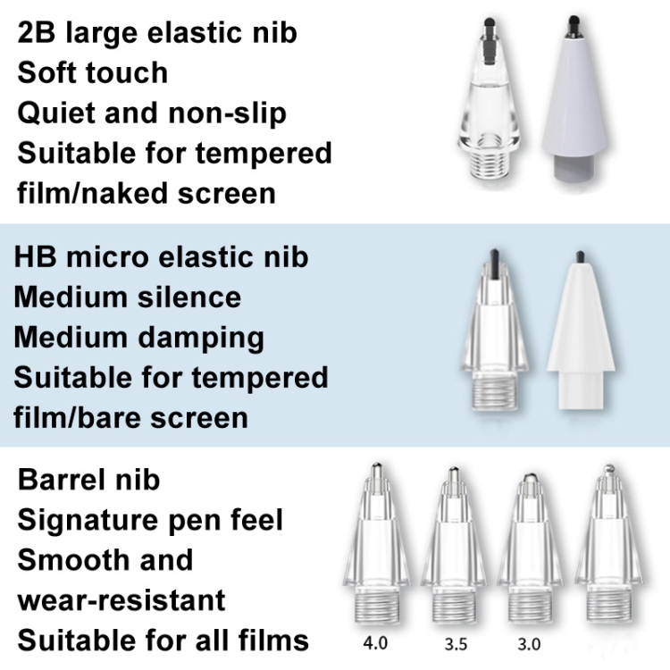For Huawei M-Pencil 2 / 3 Mute Damping Anti-slip Replacement Nibs ...