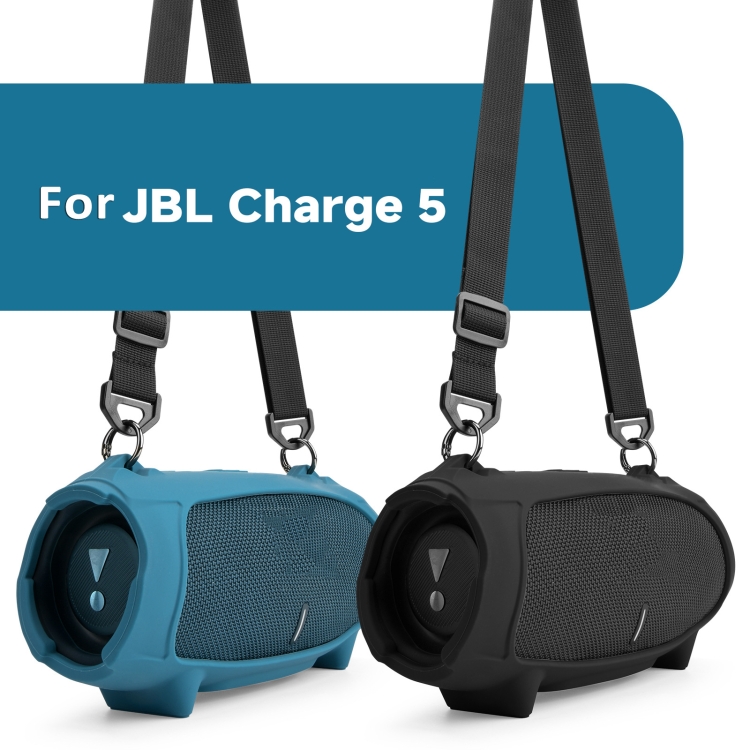JBL Charge 5 スピーカー用 シリコンケース ショルダーストラップ付き