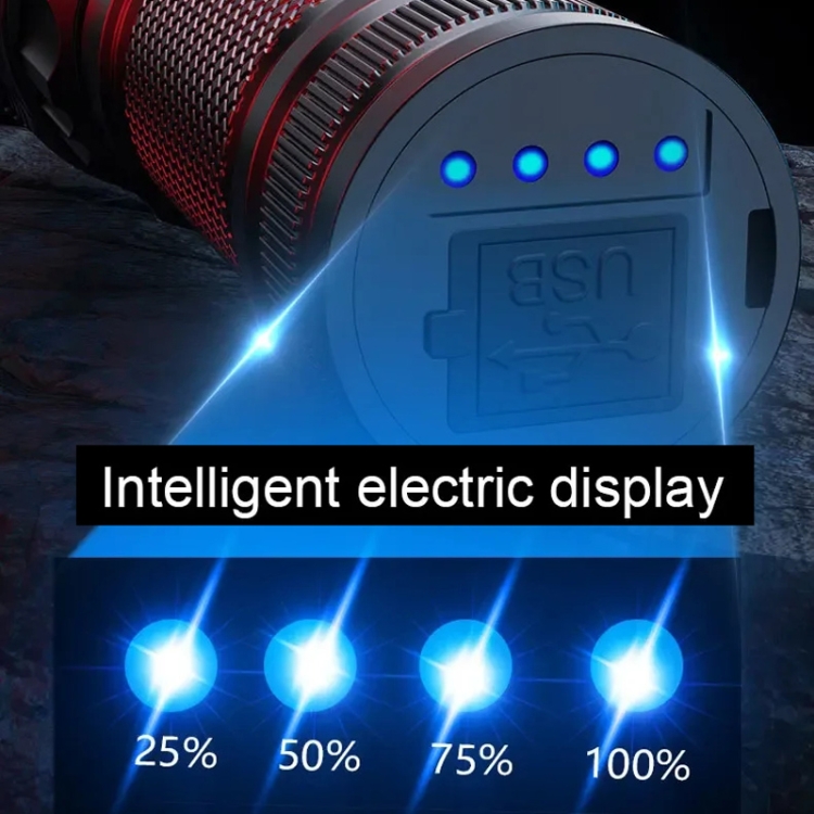 E-SMARTER A56 Outdoor High Brightness Laser Flashlight Telescopic Zoom ...