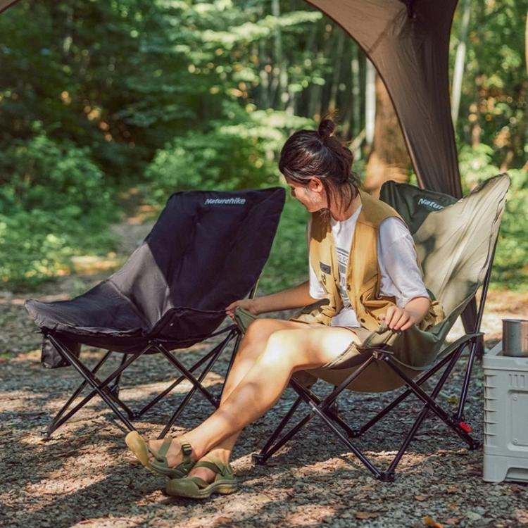 Naturehike アウトドア 折りたたみ ハイバック ムーン ラウンジチェア