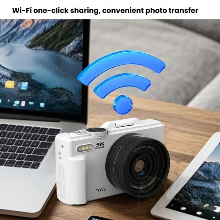 Fotocamera Digitale 5k per Fotografia, Fotocamera Wifi Zoom 16x Autofocus con Schermo LCD da 2,8 Pollici, Videocamera Portatile da 72 MP con Luce Flash per Viaggi (BLACK Fotocamera Digitale 5k per Fotografia, Fotocamera Wifi Zoom 16x Autofocus con Schermo LCD da 2,8 Pollici, Videocamera Portatile da 72 MP con Luce Flash per Viaggi (BLACK