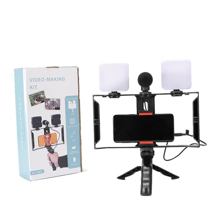 Smartphone Video Rig Kit with LED Fill Light & Microphone All-in-One ...
