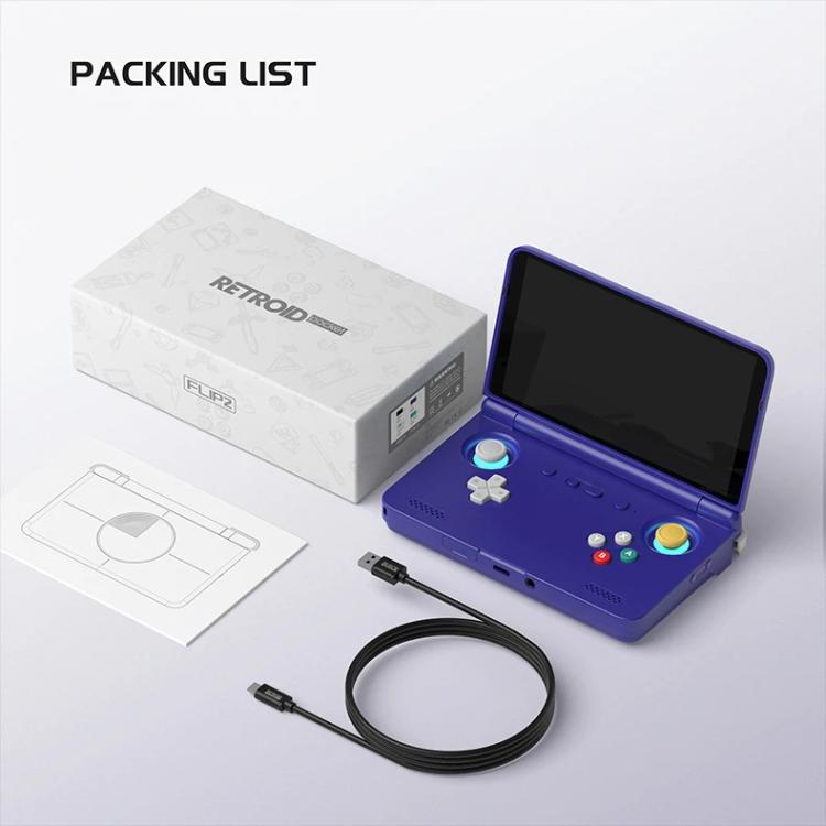 Retroid Flip 2 SD865 ブラック Retroid Pocket Flip 2 SD865 Processor Game Console Android13 5.5