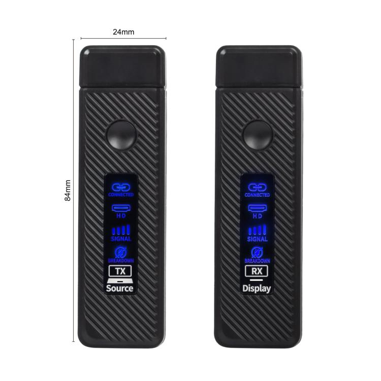 Transmissor HDMI sem fio 2 em 1, dispositivo de espelhamento de 60 m para laptops e PCs, 1080p, 60 Hz, extensor sem fio (branco) - B6