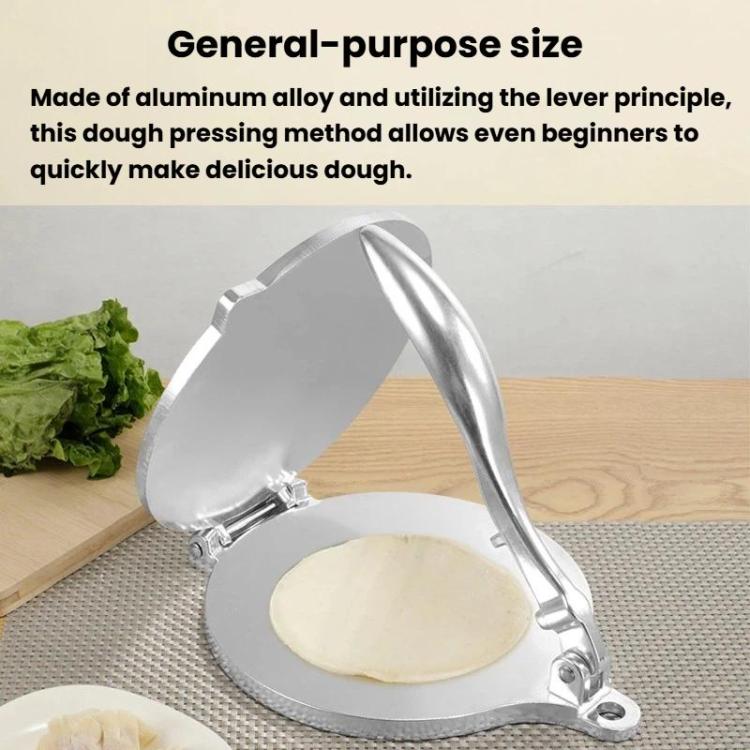 Molde redondo para masa de albóndigas y empanadillas, de aleación de aluminio, especificaciones: grande, color negro. - B2